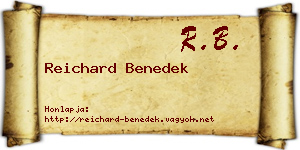 Reichard Benedek névjegykártya
